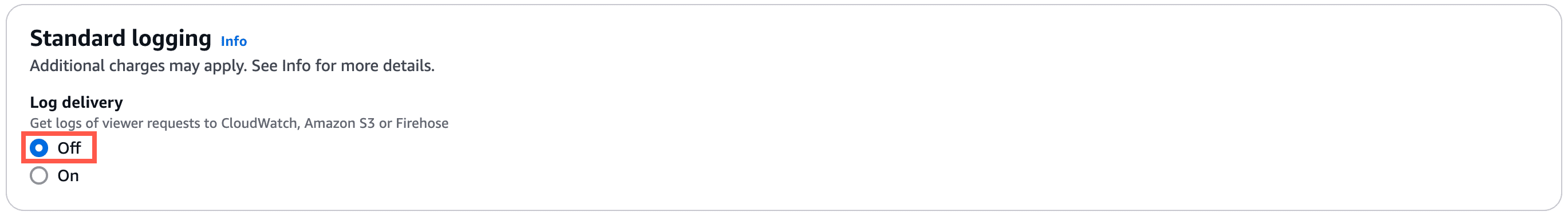 Standard logging in CloudFront.