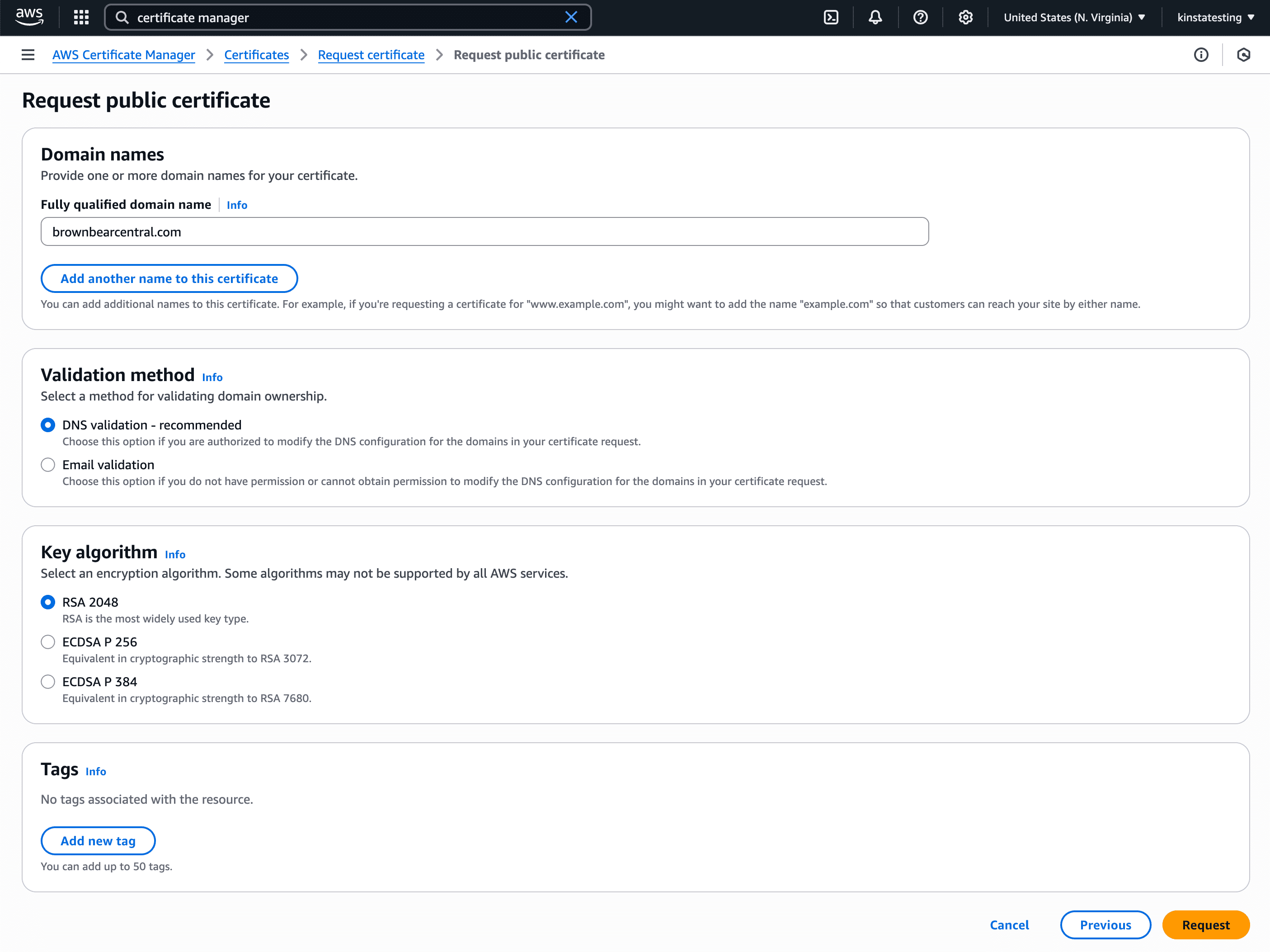 Details openbaar certificaat aanvragen.