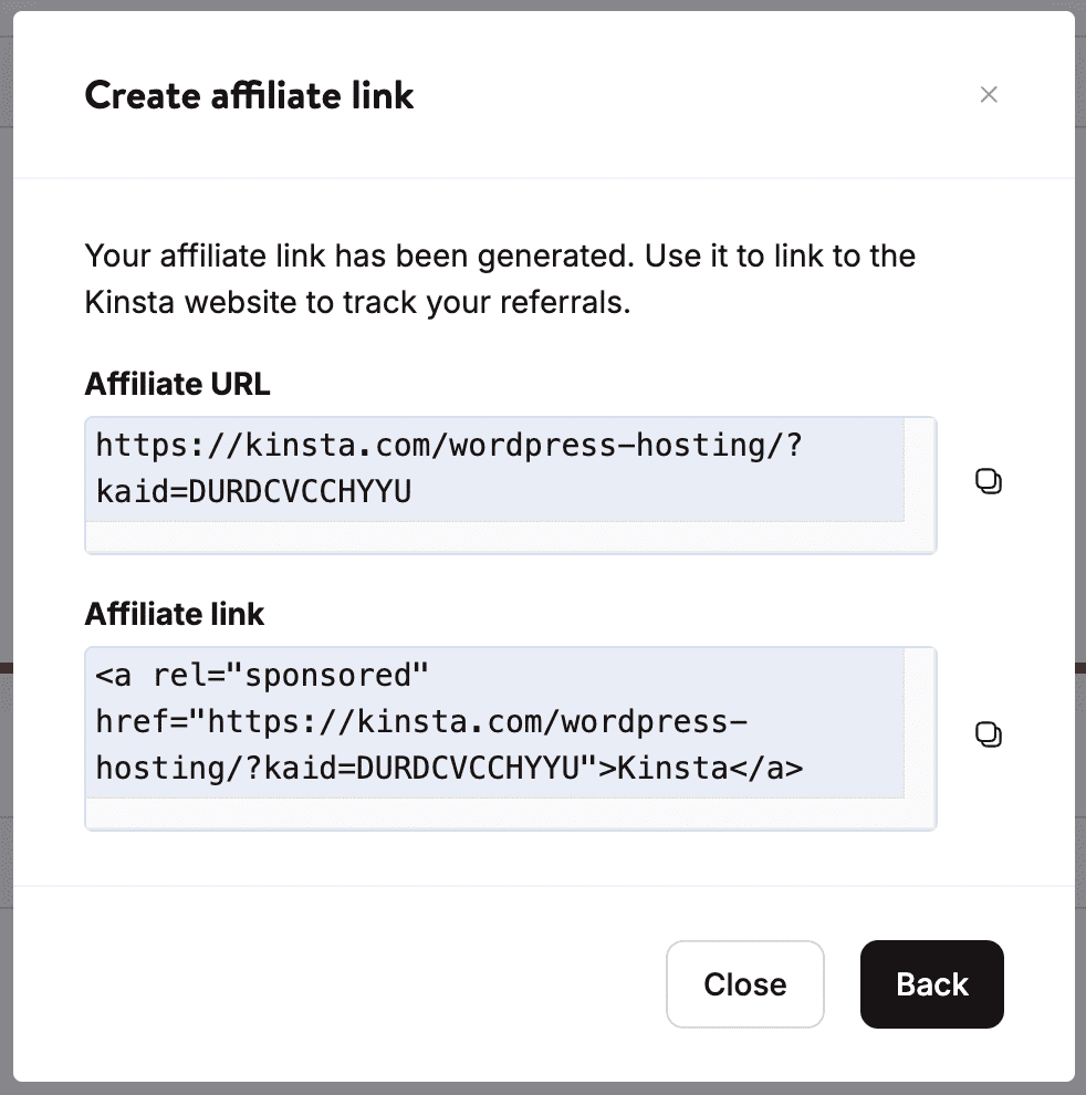 Affiliate-links om op je website te gebruiken.