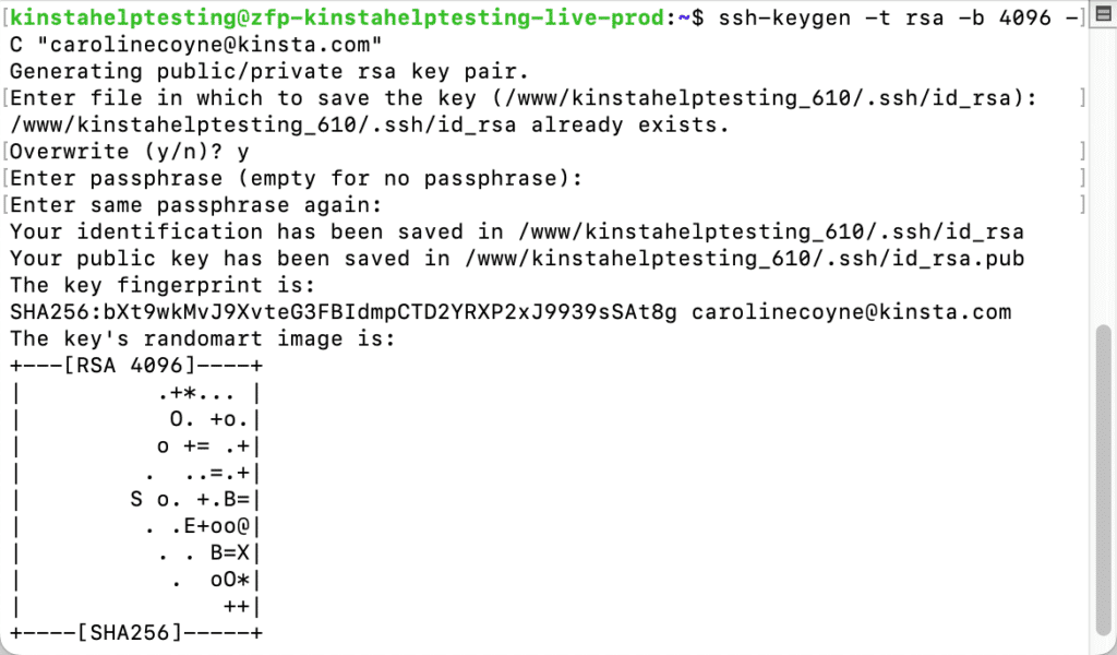Generate an SSH key.