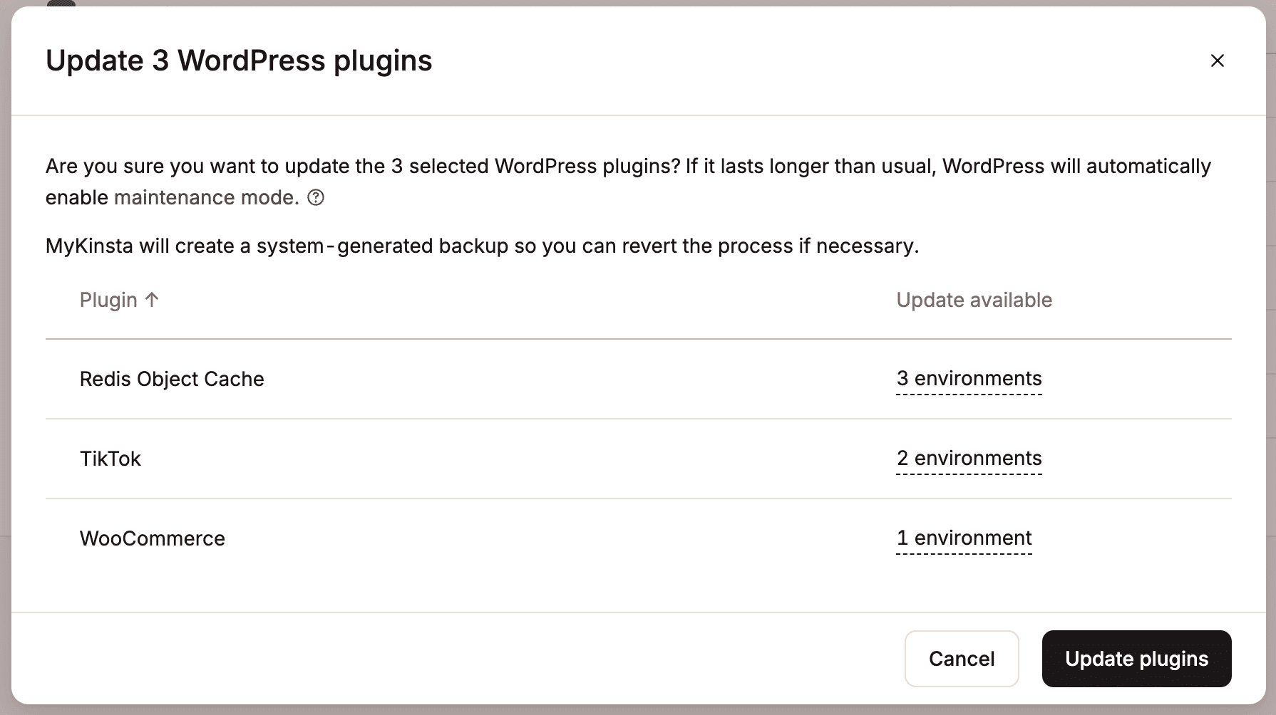 Confirmez la mise à jour de l'extension.