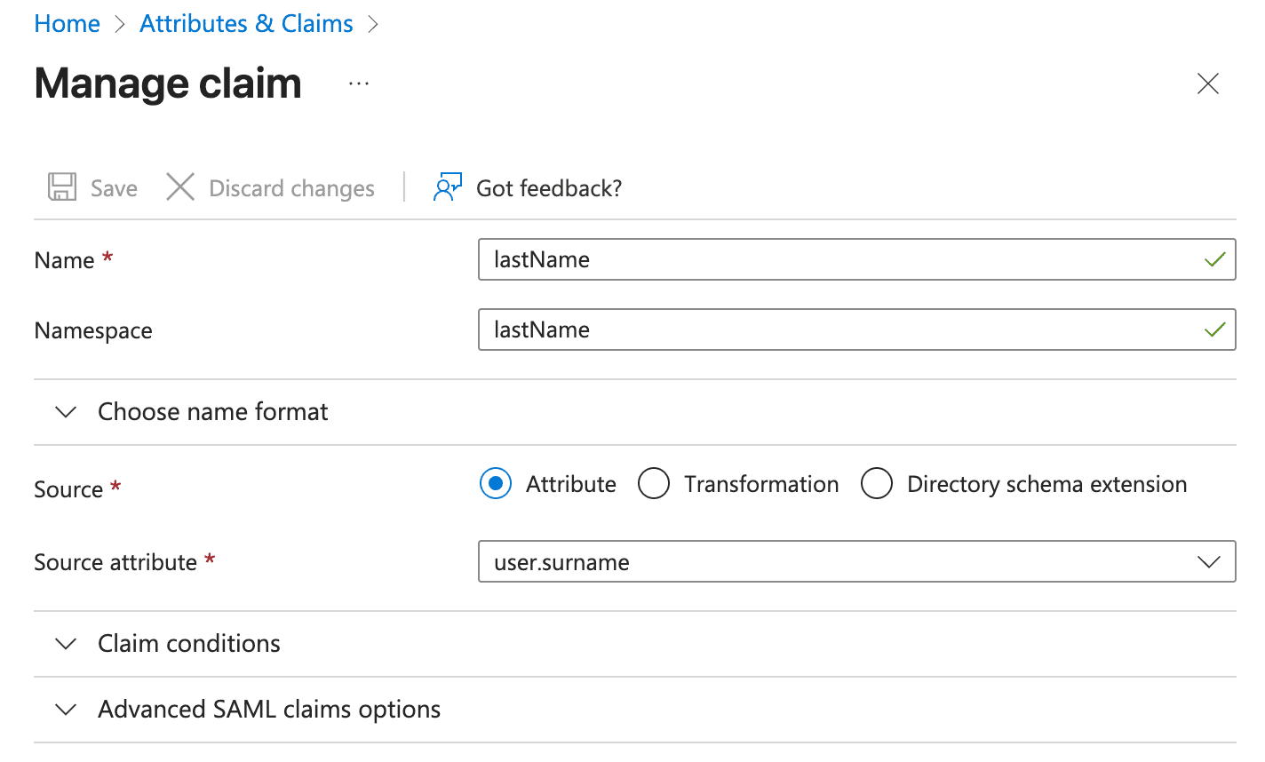Mettre à jour le nom de famille dans Microsoft Entra.