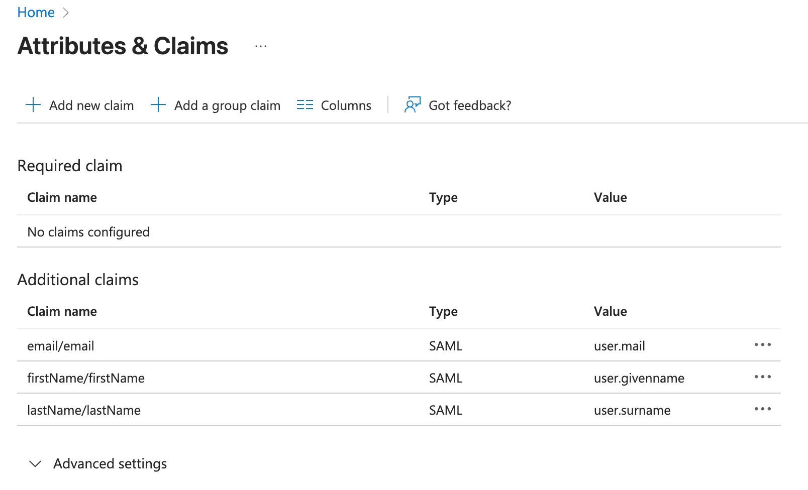 Attributs et revendications Microsoft Entra.