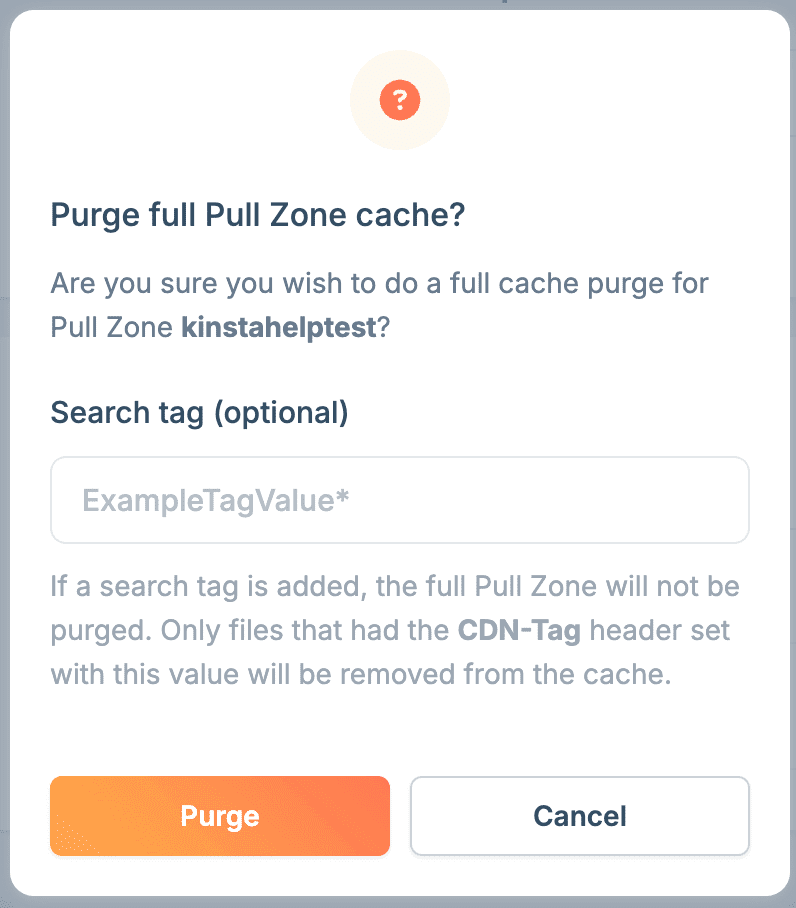 Limpe o cache CDN completo no Bunny.