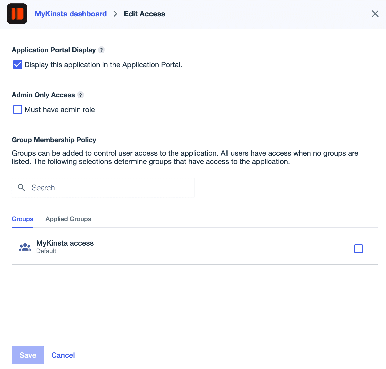 Assign user groups to the application in Ping Identity.
