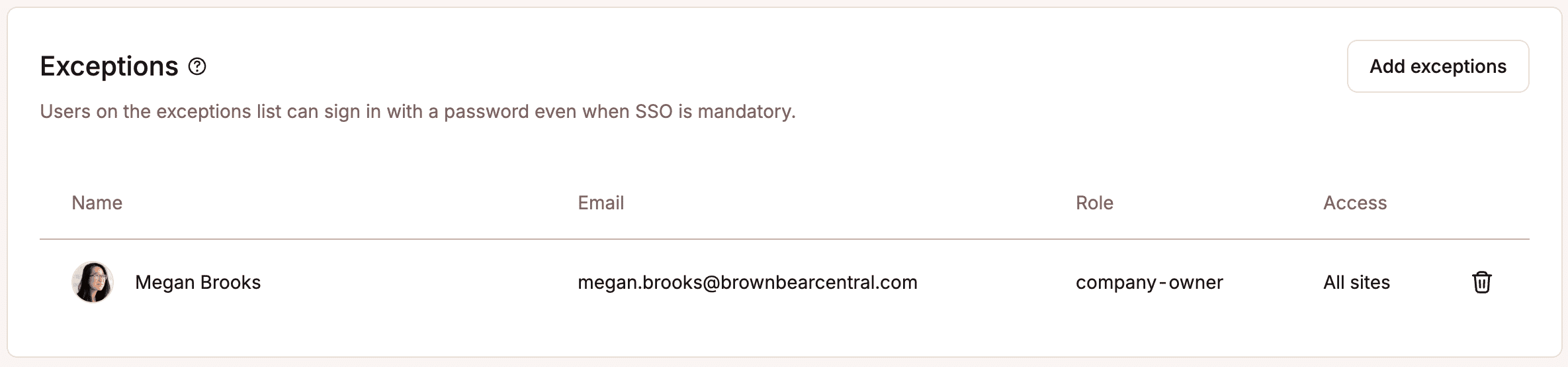 Benutzer, die sich noch mit einem Passwort anmelden können, wenn obligatorisches SSO aktiviert ist