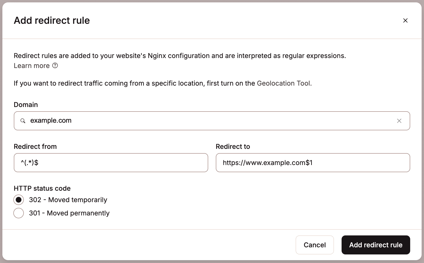 Redirige el tráfico no www a www con una redirección 301 en MyKinsta.