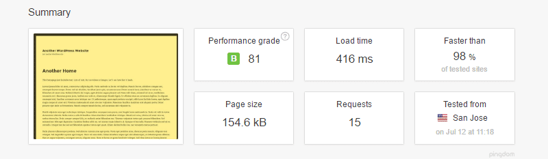 Speed test with no images or videos Geschwindigkeitstest ohne Bilder und Videos