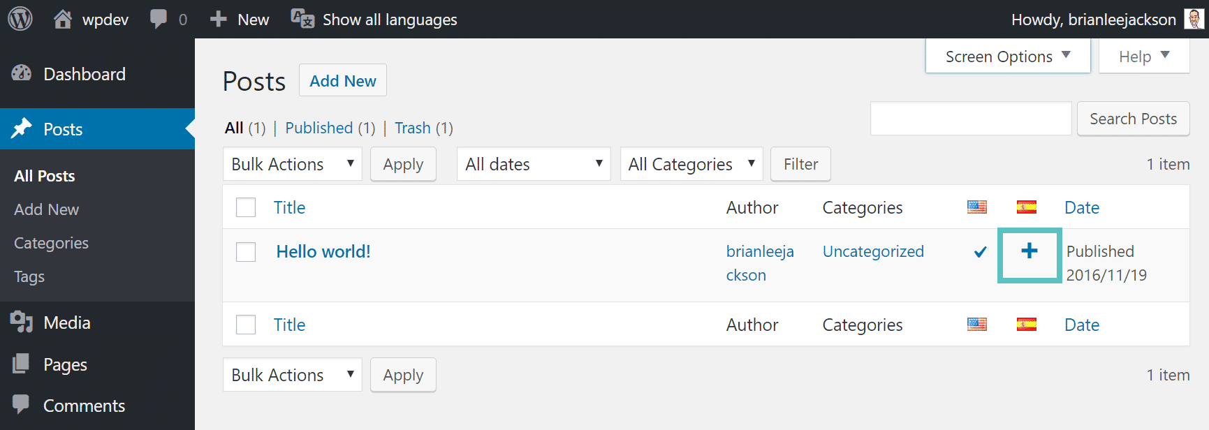 Add Spanish translation Spanische Übersetzungen hinzufügen