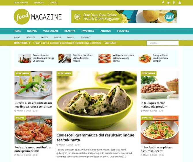 MH magazine theme for food blogs MH-Magazin-Theme für Lebensmittel-Blogs