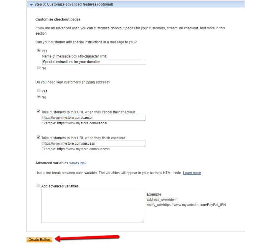 PayPal create button PayPal-Schaltfläche erstellen