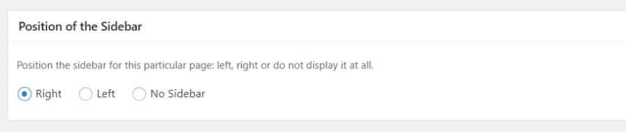 Position of WordPress sidebar Die Position der WordPress-Sidebar