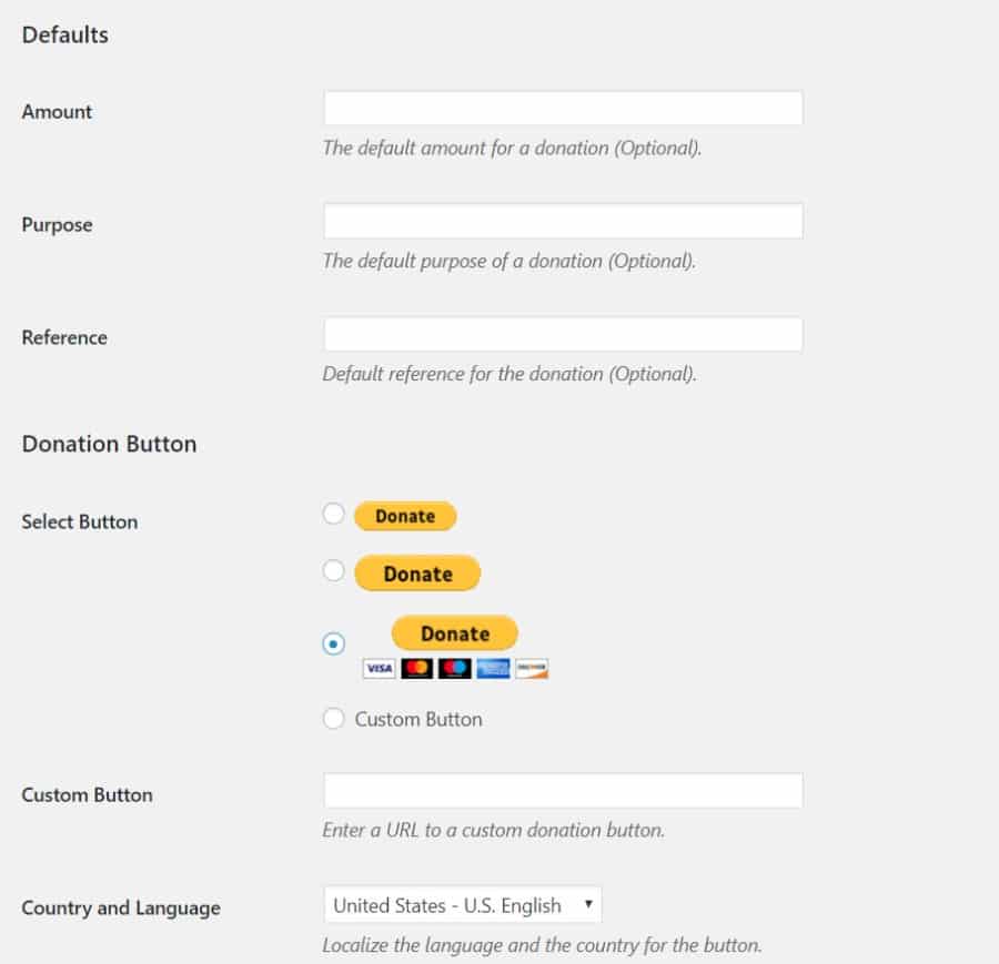 Choose a Donate button Wähle eine Spenden-Schaltfläche