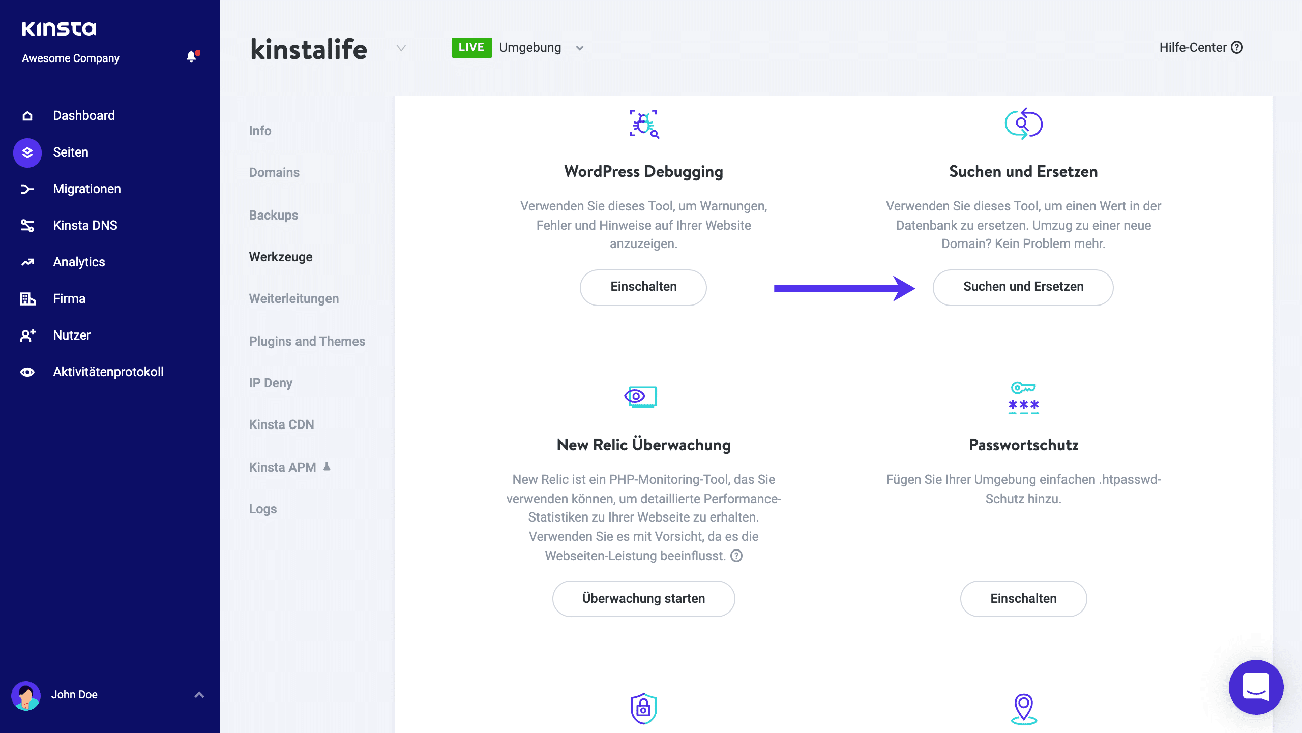 Suchen und Ersetzen Tool
