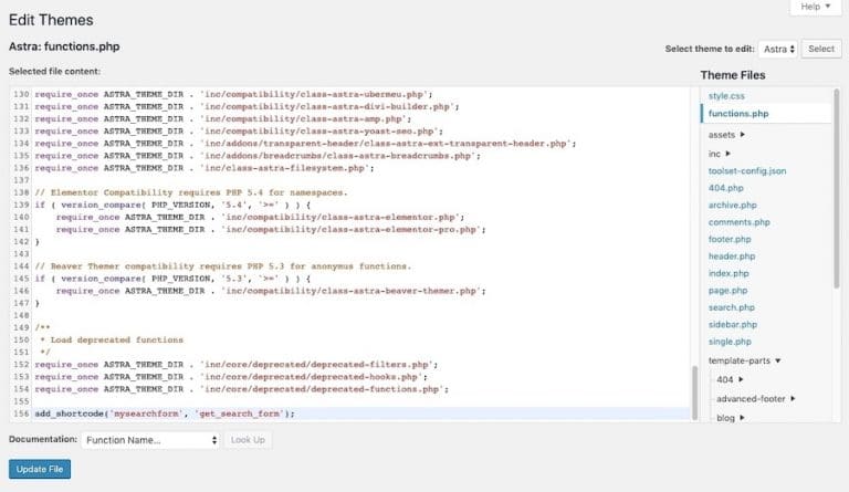 Die functions.php Theme Datei