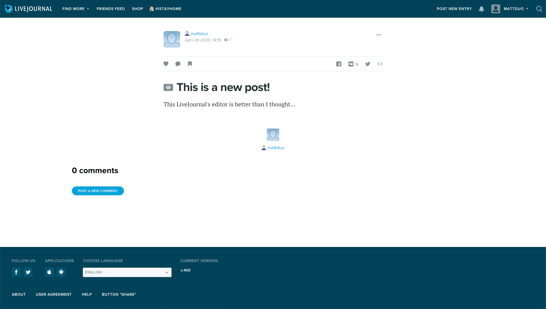 LiveJournal Interface