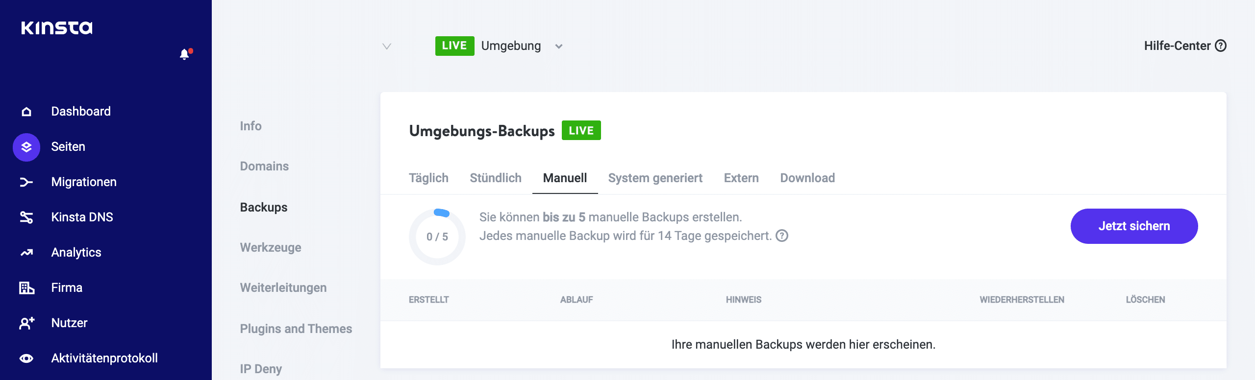 Klicke auf die Schaltfläche 