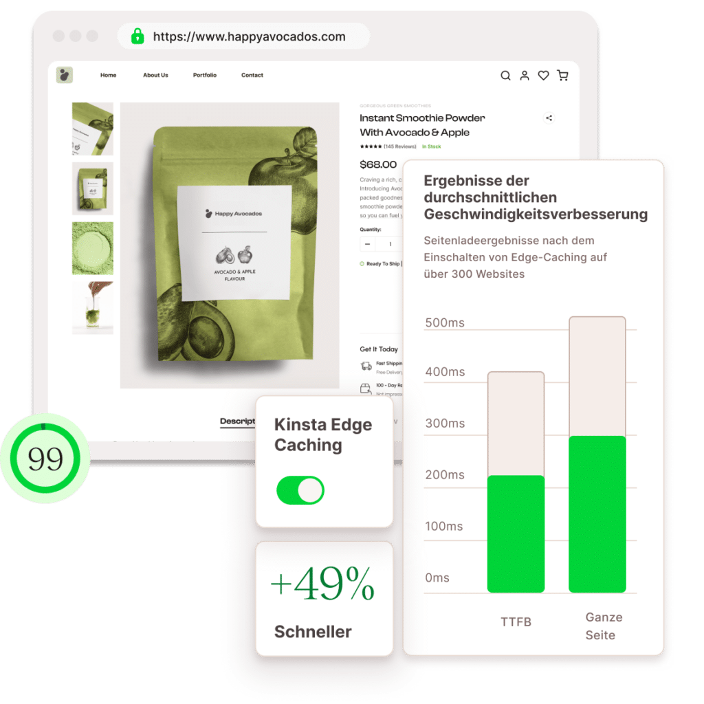 Kinstas integriertes Edge-Caching