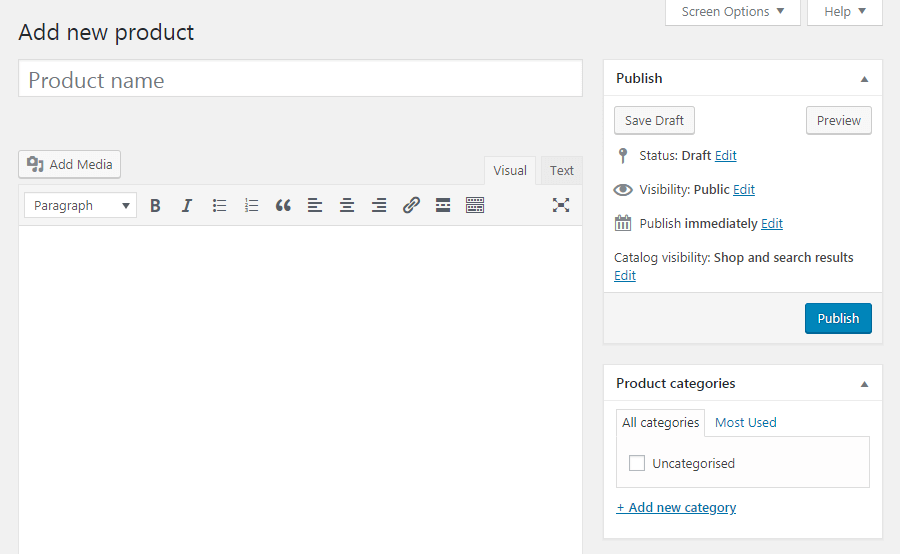 Nyt WooCommerce produkteksempel