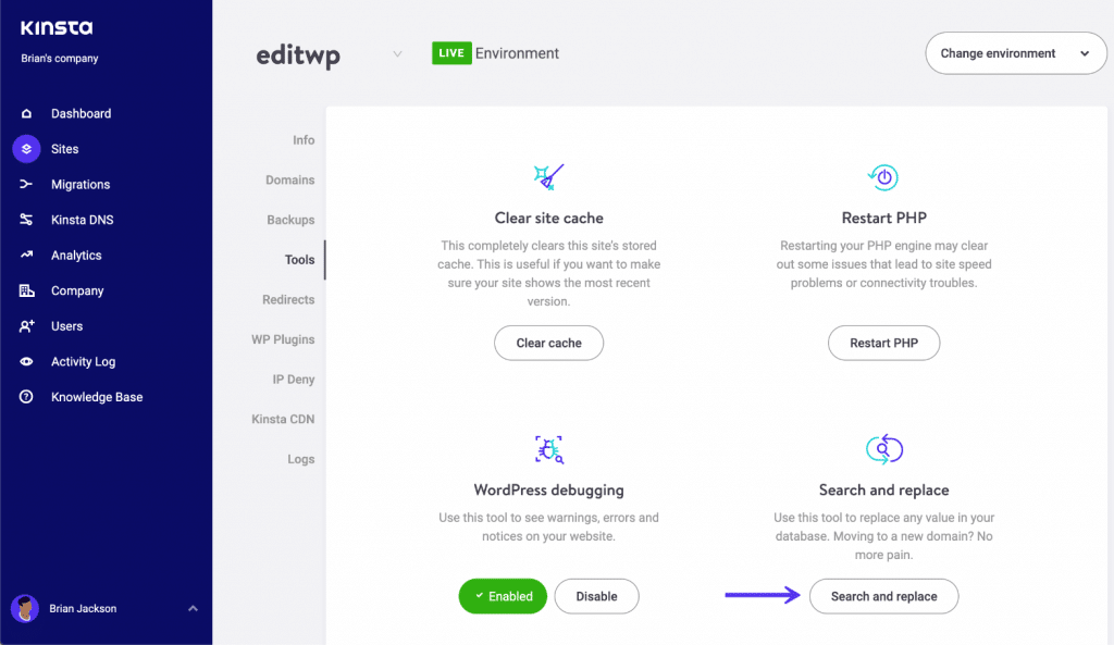 Search and replace tool