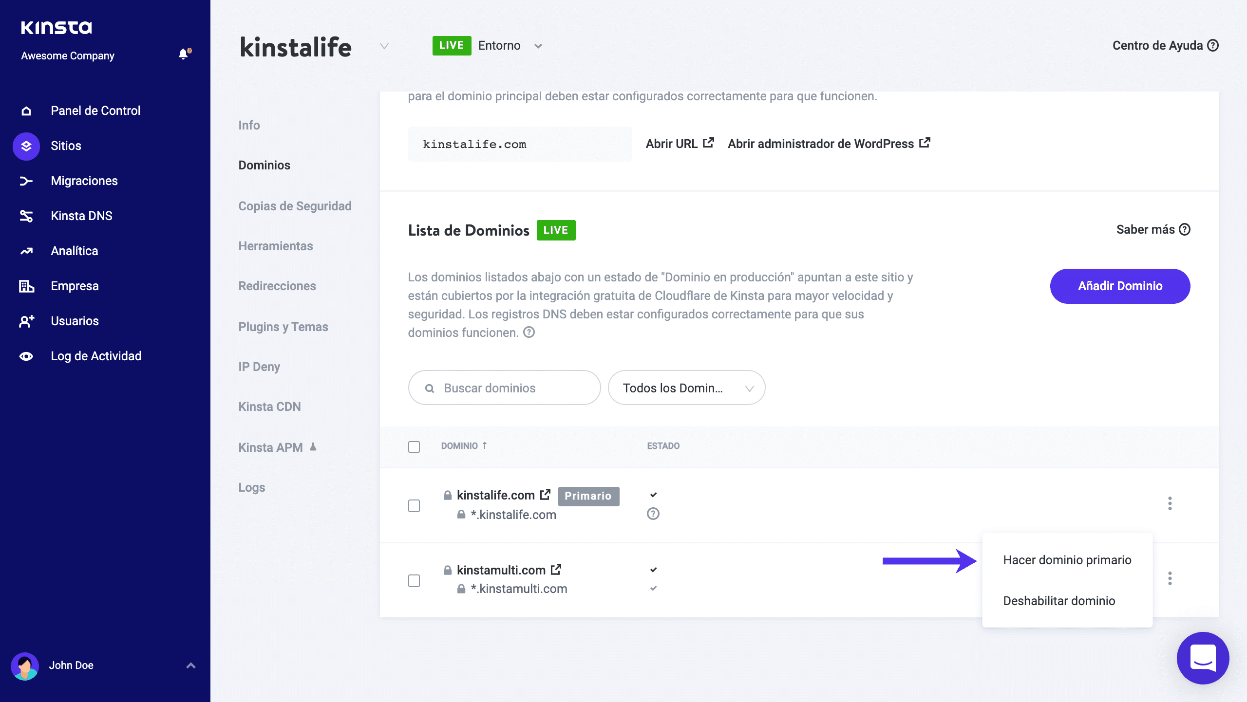 mykinsta make primary