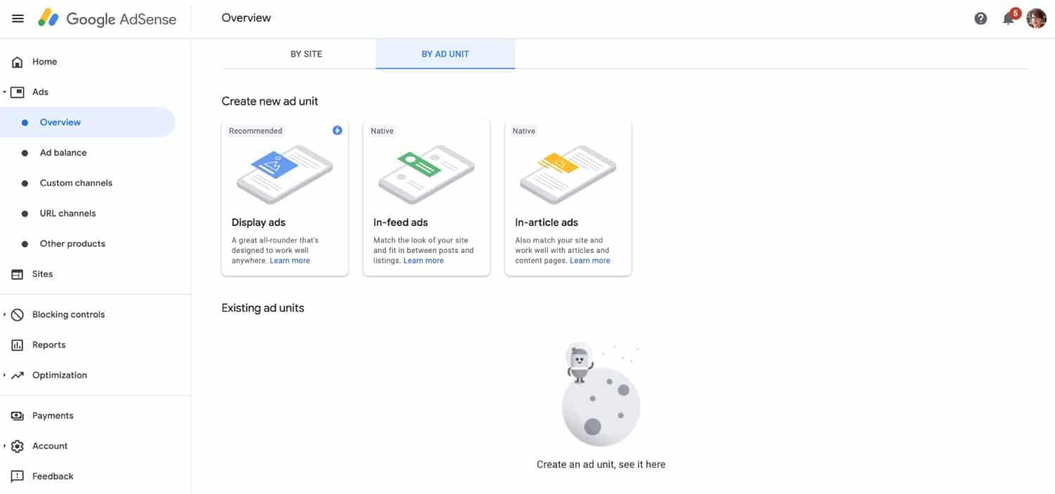 Ficha Ad Unit en Google Adsense