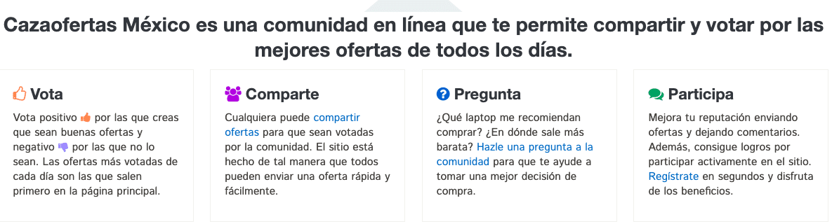 Cazaofertas México es una comunidad en línea que te permite compartir y votar por las mejores ofertas de todos los días.
