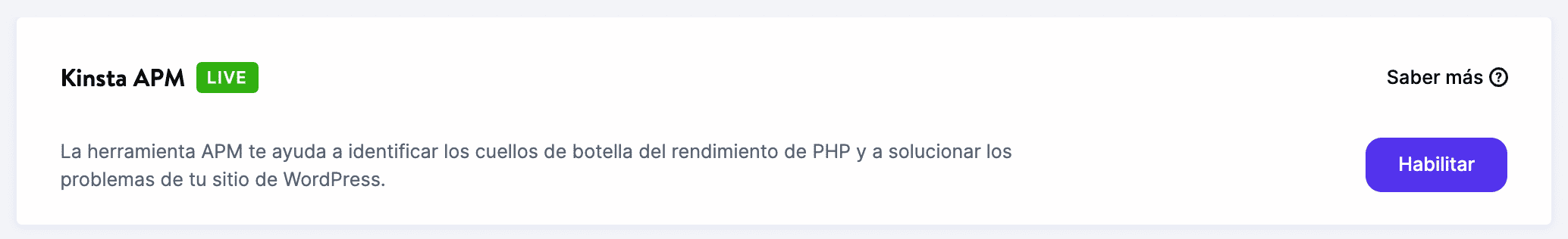 Habilitar Kinsta APM