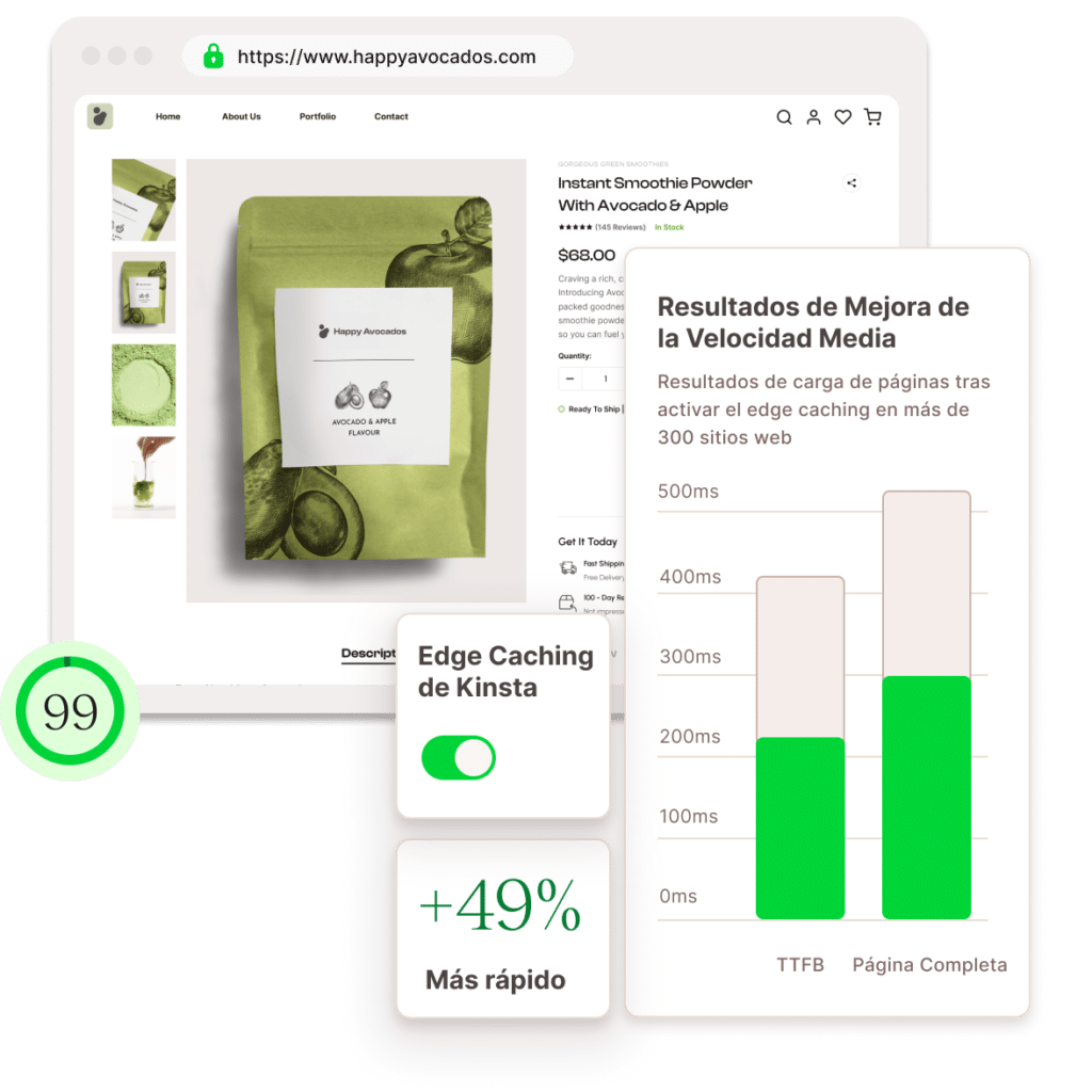 El APM integrado de Kinsta proporciona información detallada sobre el rendimiento