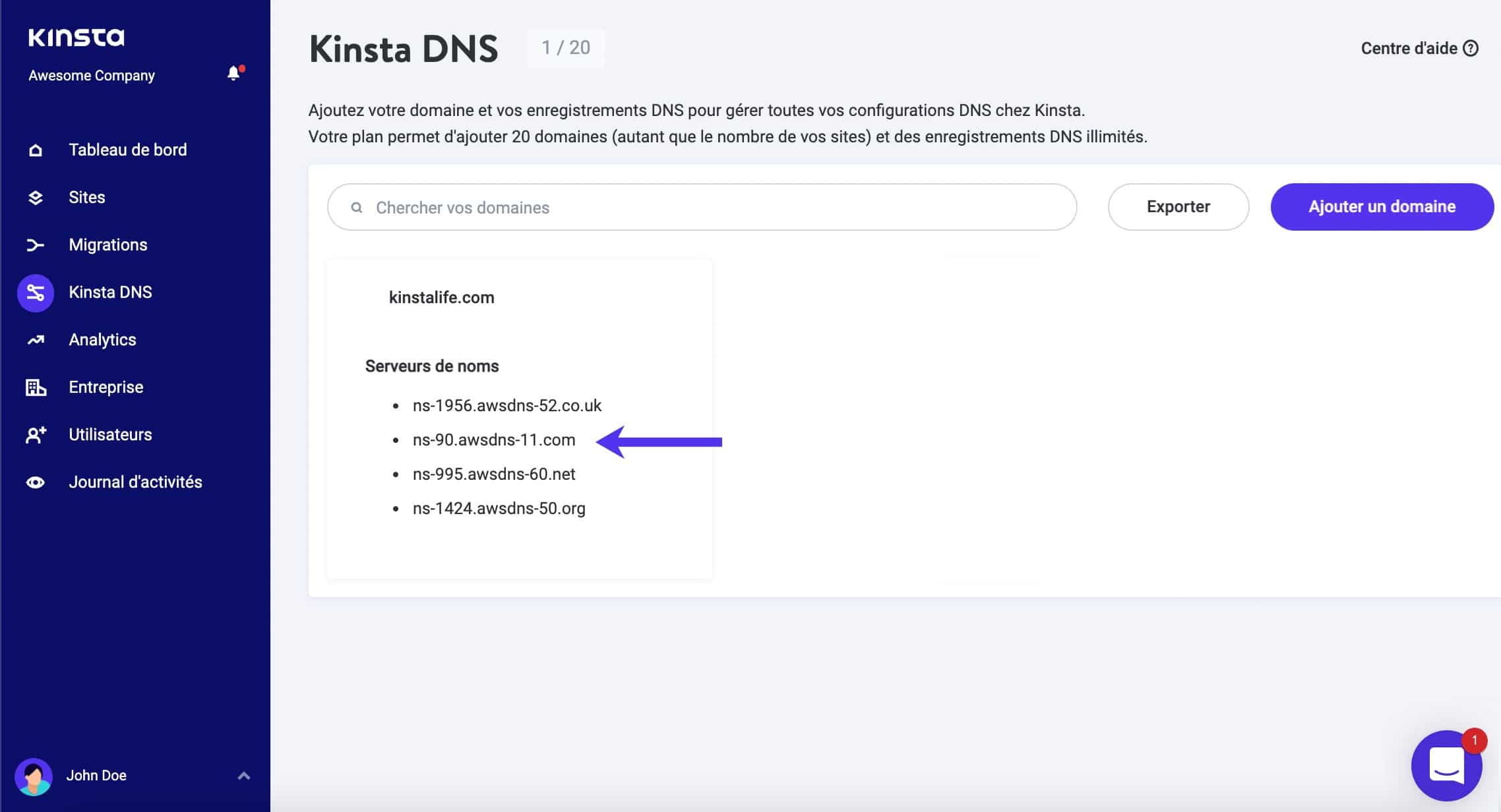 Serveurs de noms DNS Premium