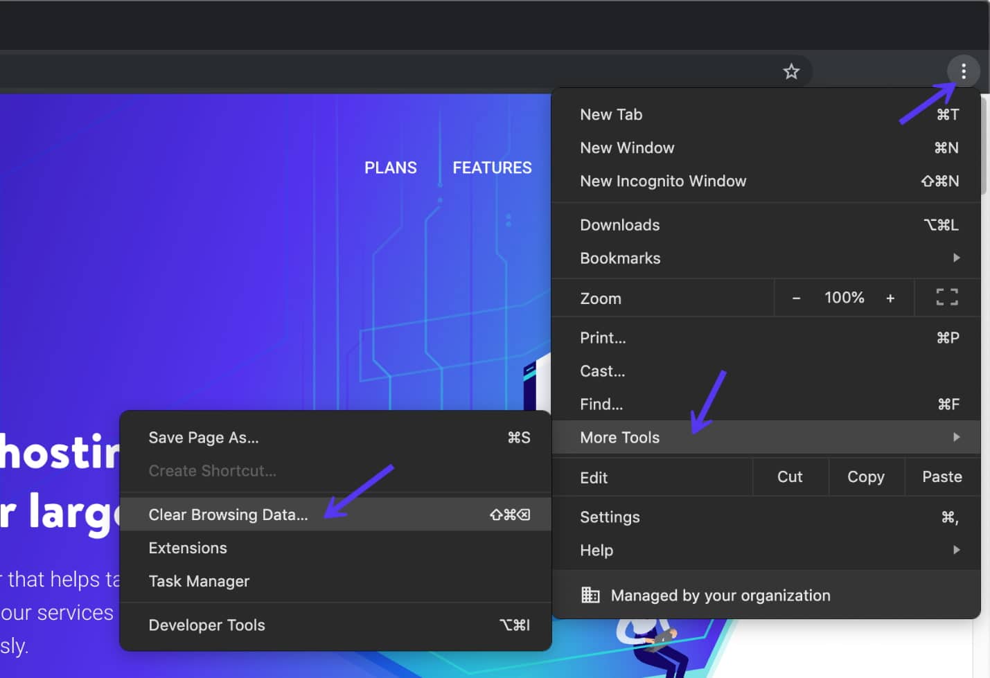 Vider les données du cache de Chrome