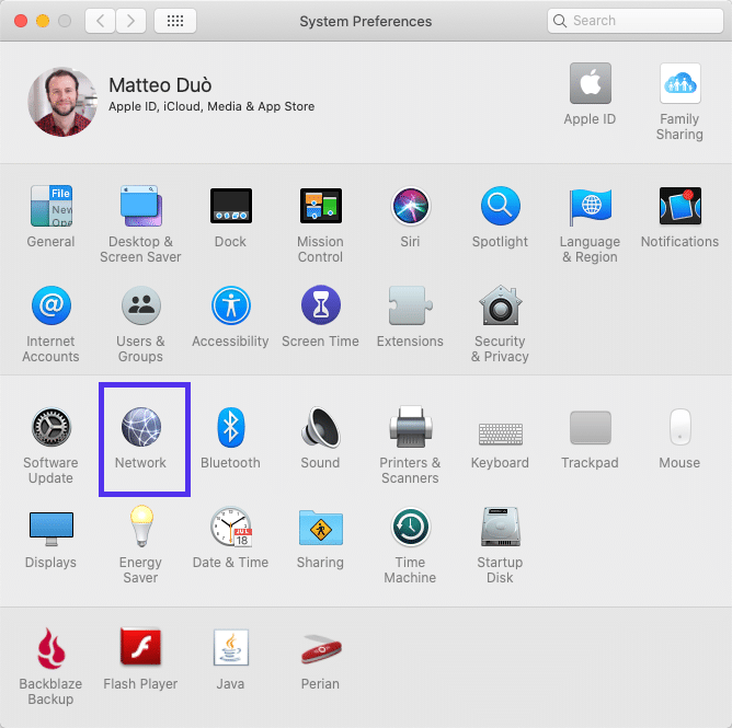 Préférences de système dans macOS