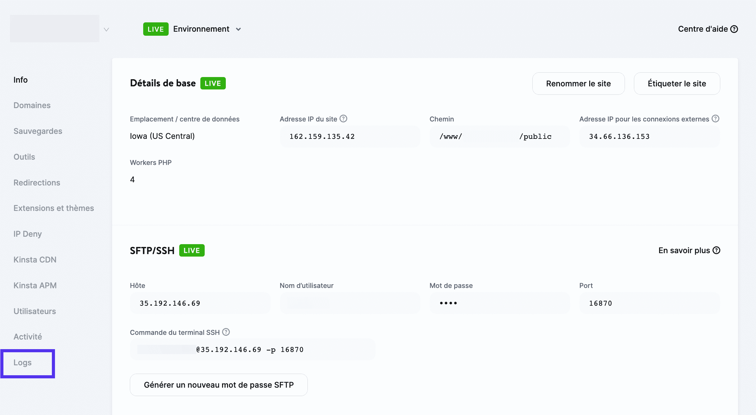 Cliquez sur l'onglet