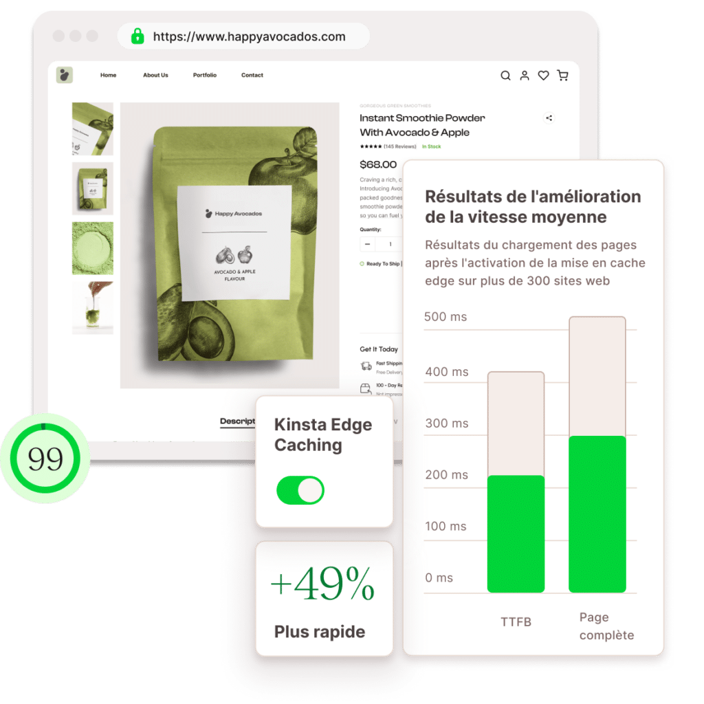 Mise en cache Edge intégrée à Kinstas