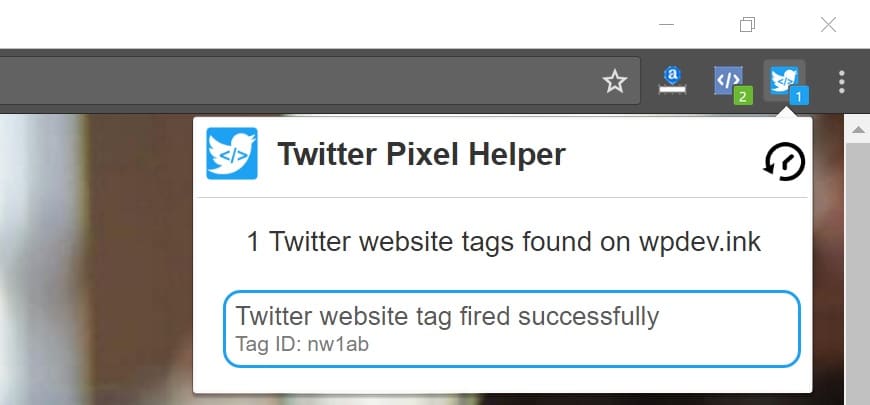 Twitter pixel helper Twitter pixel helper