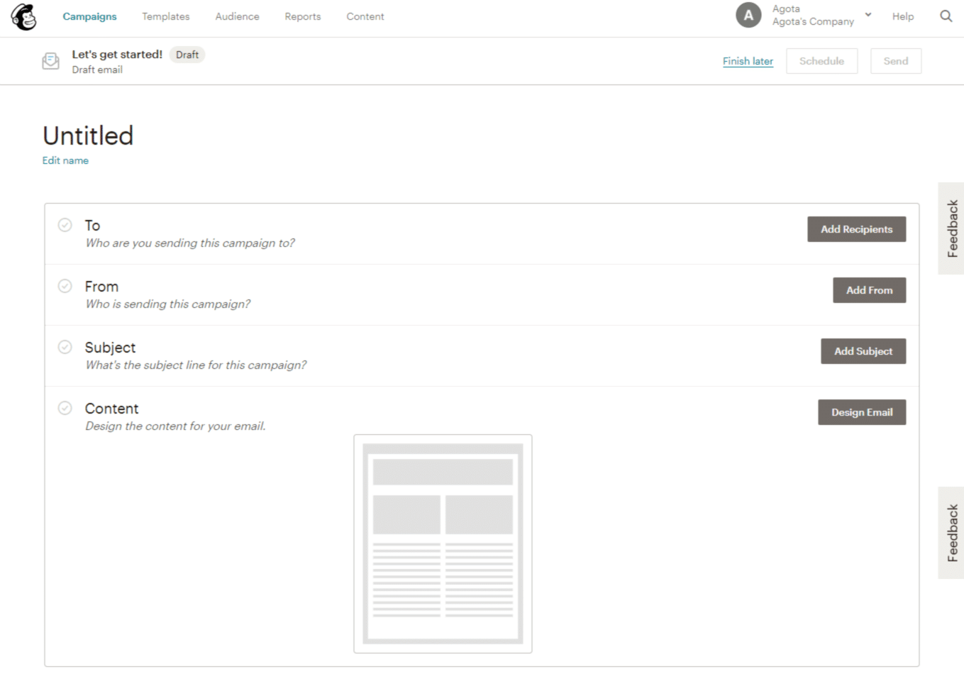 Mailchimpのブロードキャストメール