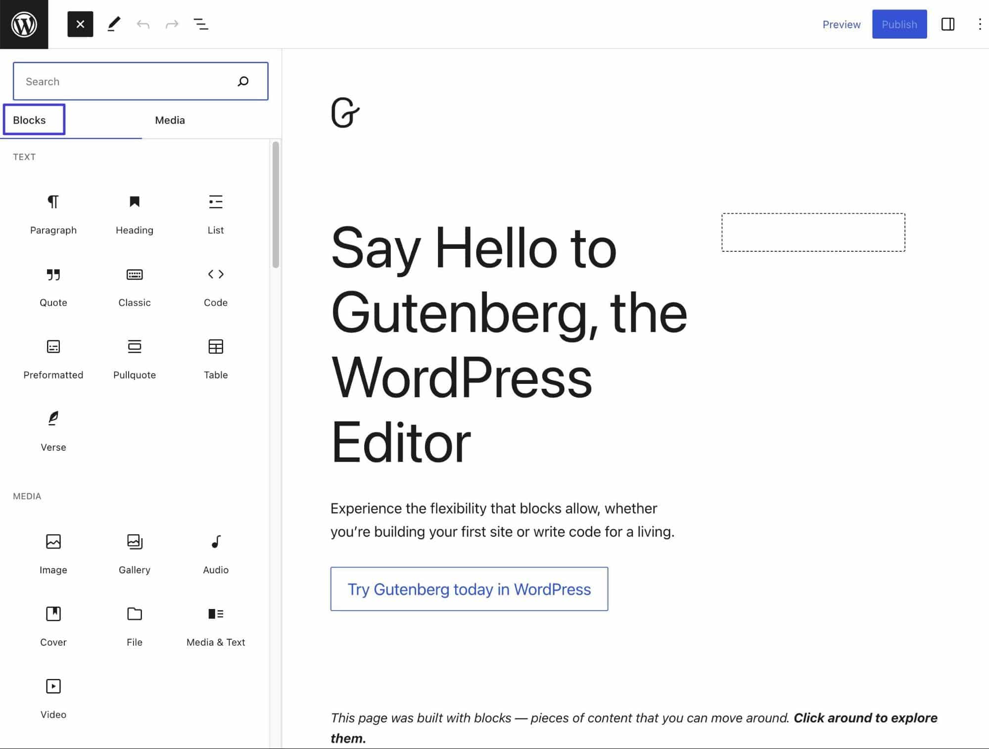 WordPressページビルダーの例