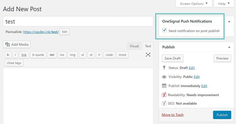 Pushnotificaties verzenden