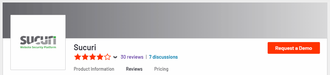 Sucuri heeft op G2.com een score van 4 sterren