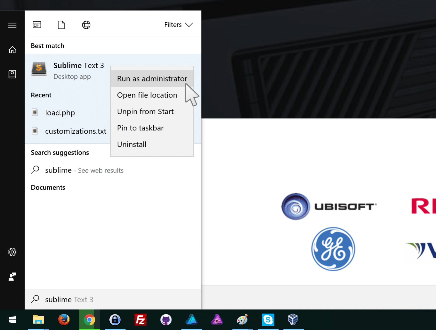 Abra o editor de texto como administrador