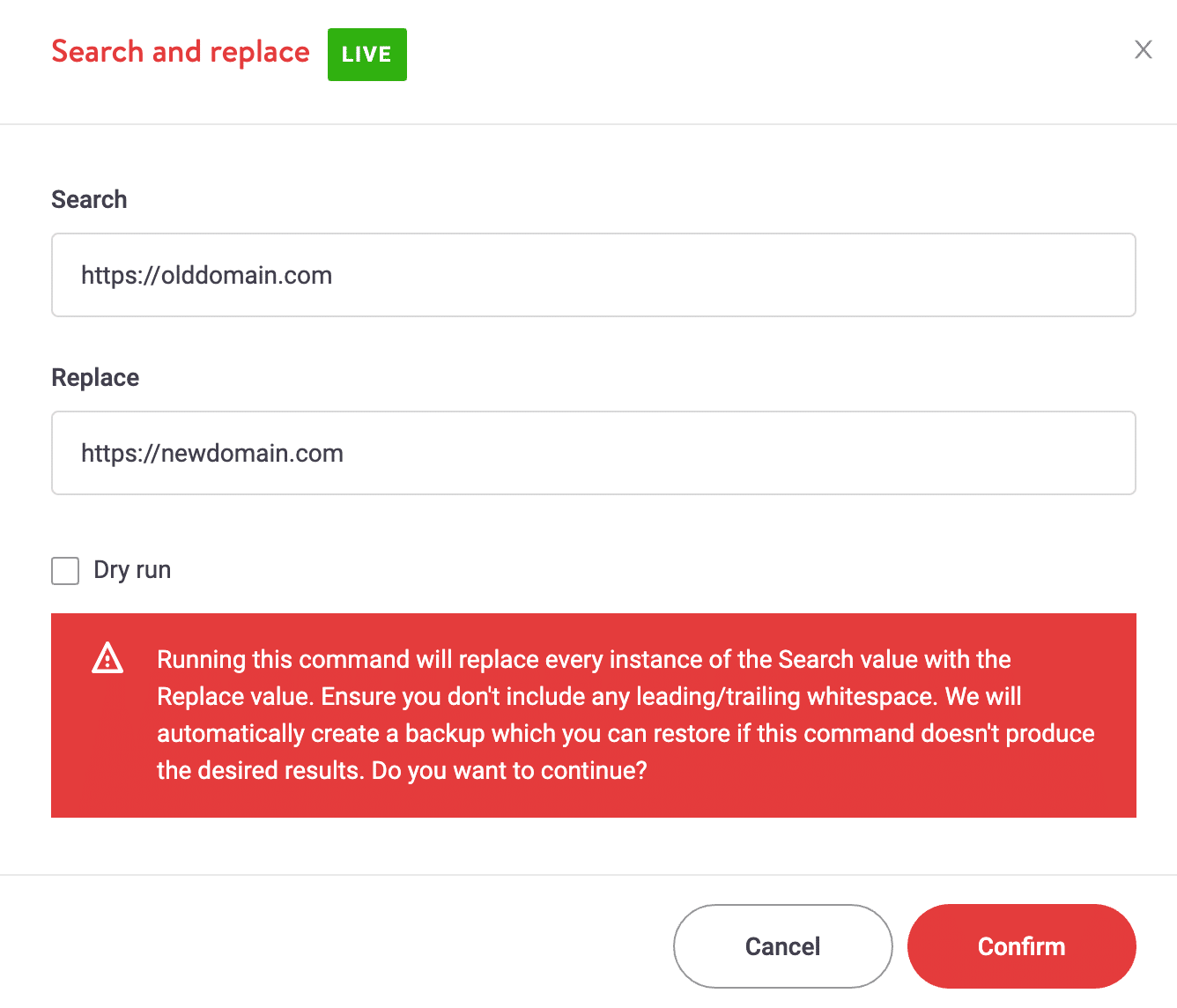 Pesquisar e substituir no banco de dados do WordPress