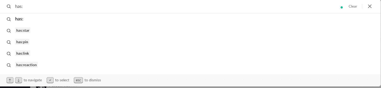 Busca Slack do elemento