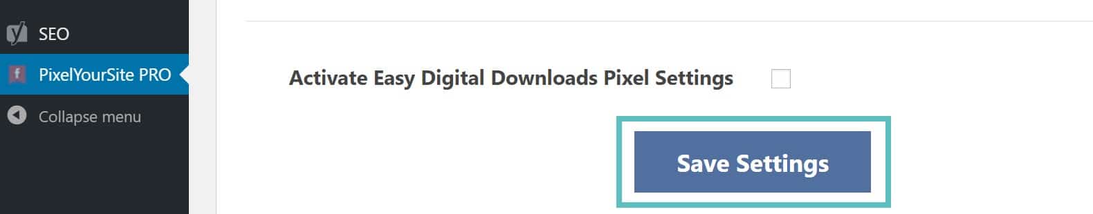 Activate Easy Digital Downloads pixel Aktivera easy digital downloads pixel