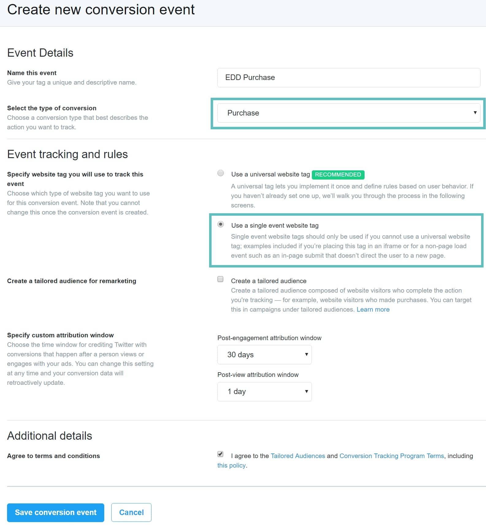 Twitter single event pixel in EDD Twitter enskild händelsepixel i EDD