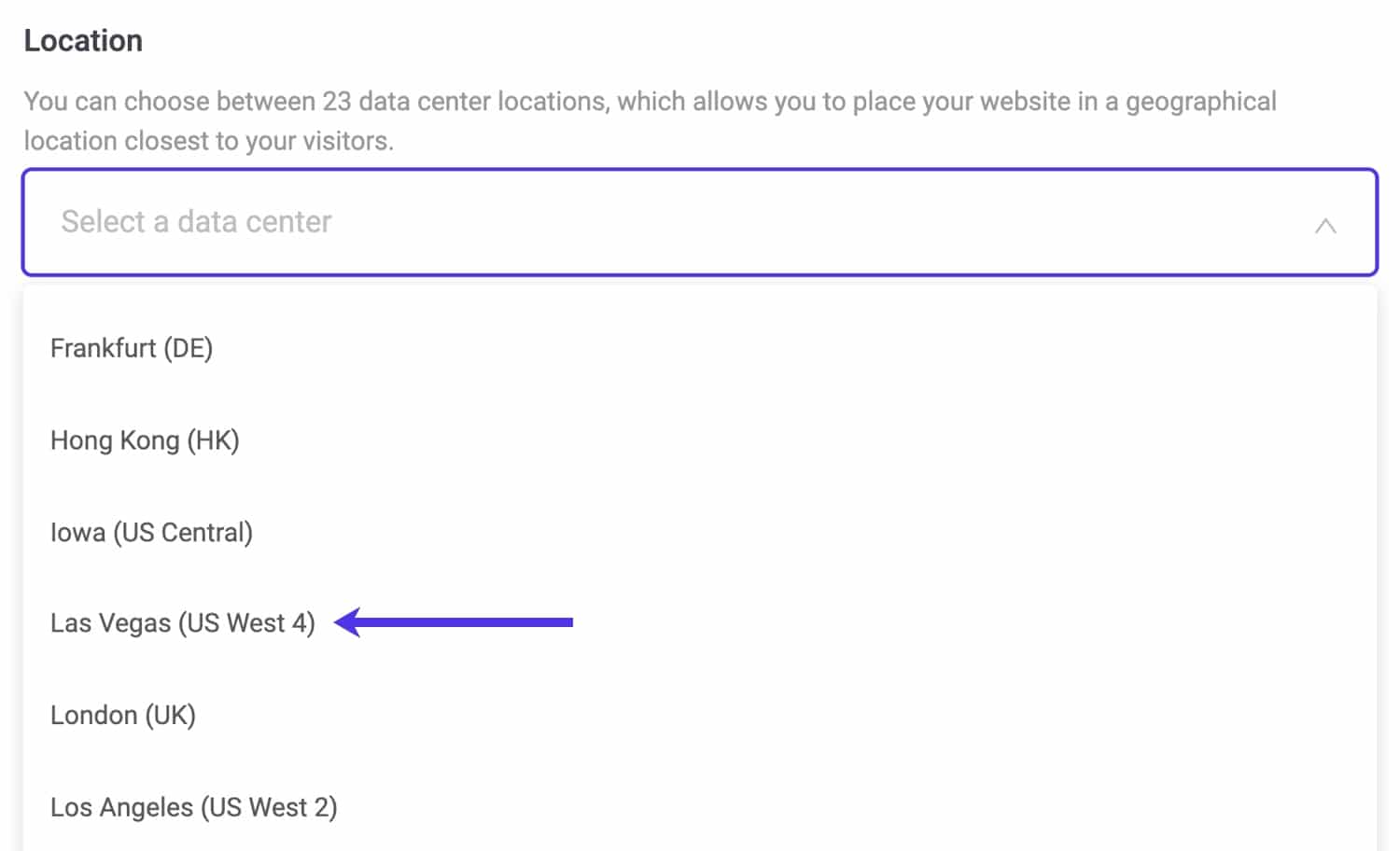 Las Vegas datacenter är nu tillgängligt.
