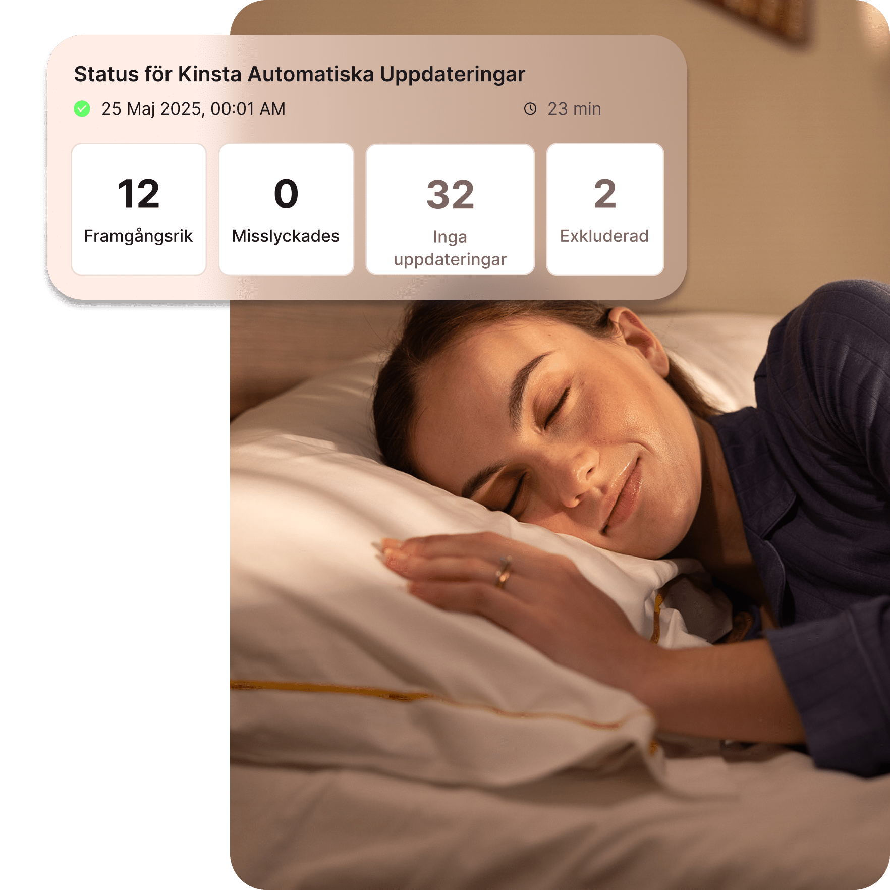Kinsta automatisk uppdateringsstatus