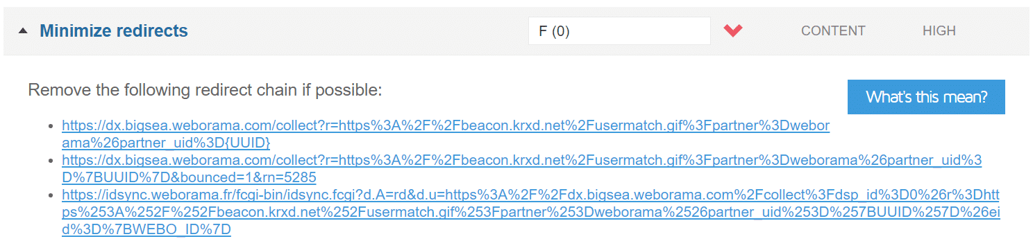 Minimera omdirigeringar