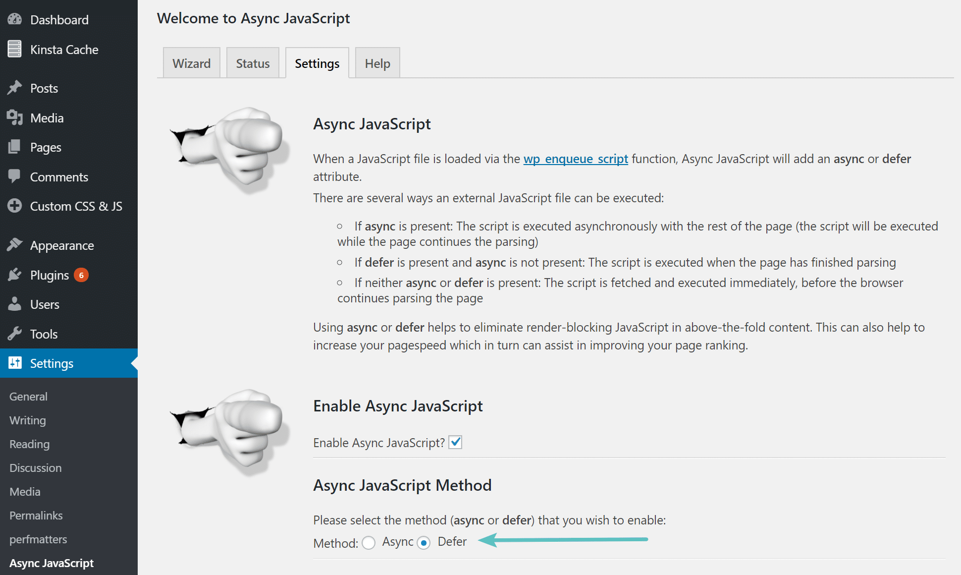 JavaScript in WordPress aufschieben
