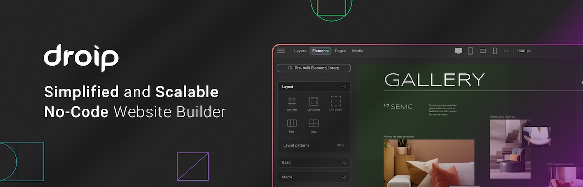 Droip website page builder