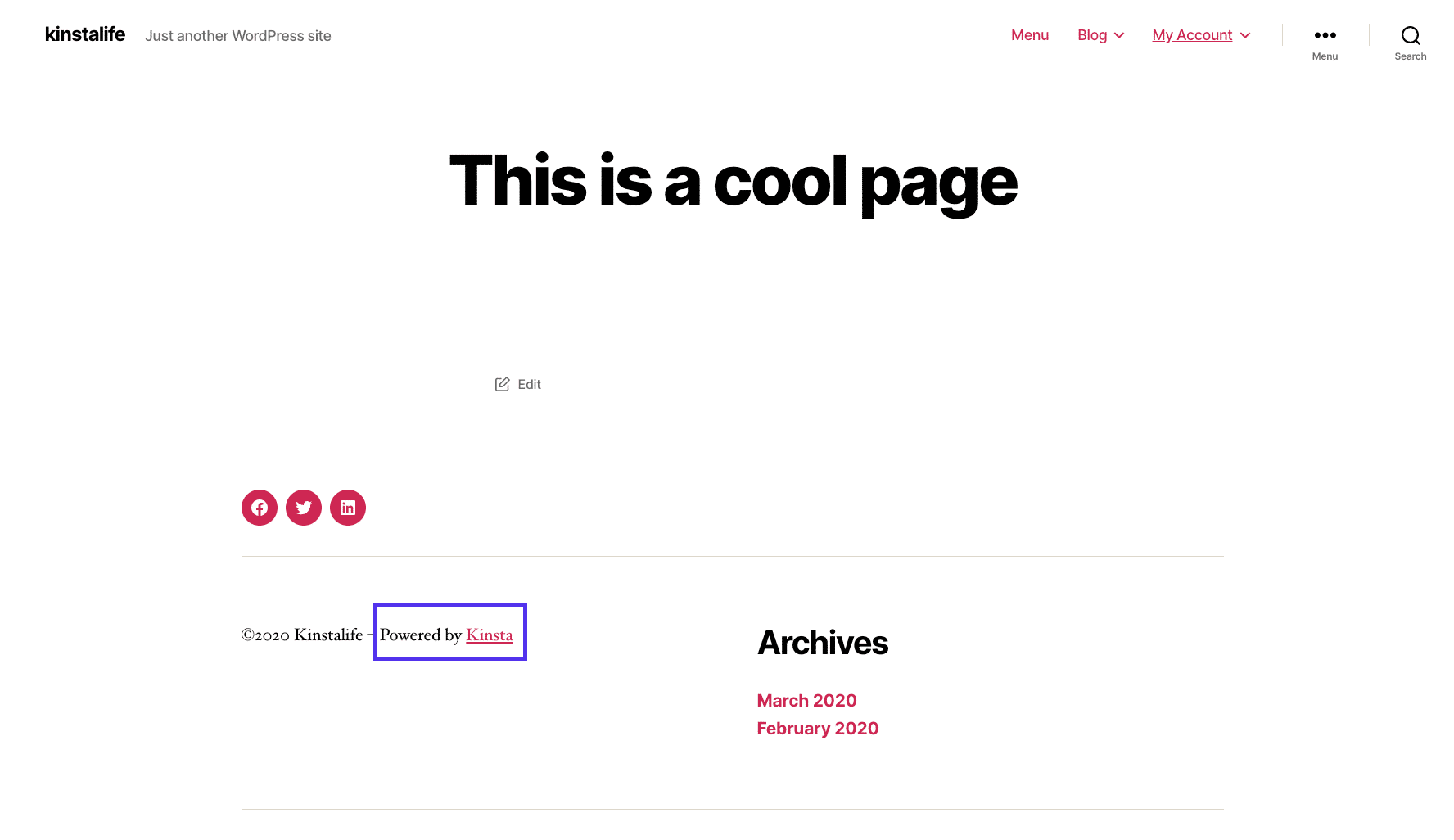 Affiliate marketing tips: An example of a Kinsta 